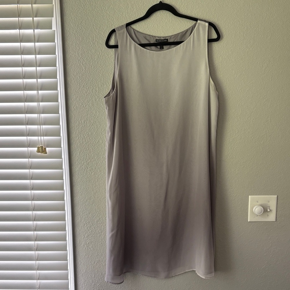 Elegant Gray Sleeveless Dress